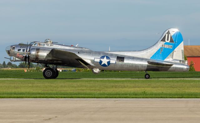 Boeing B-17 Flying Fortress (N9323Z) - Sentimental Journey after touch down, on her arrival to KPPO.