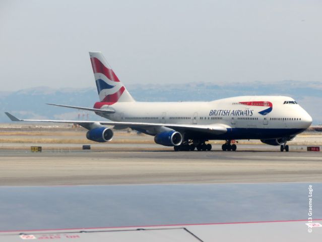 Boeing 747-400 (G-BNLX) - Taken from seat 72K on CX879, SFO-HKG.