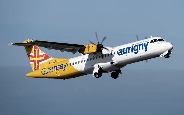 Aerospatiale ATR-72-600 (G-OATR) - Aurigny Air Services ATR 72-600 training at Jersey 4/Feb/2025
