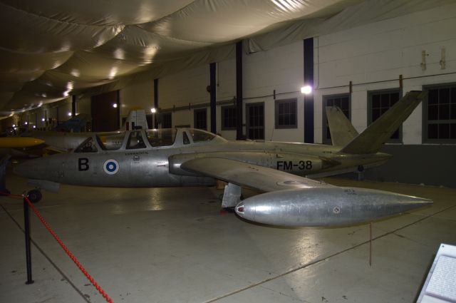 VALMET Magister (N71FM) - On display at the Tillamook Air Museum while on loan from the Classic Aircraft Aviation Museum out of Hillsboro, Oregon.