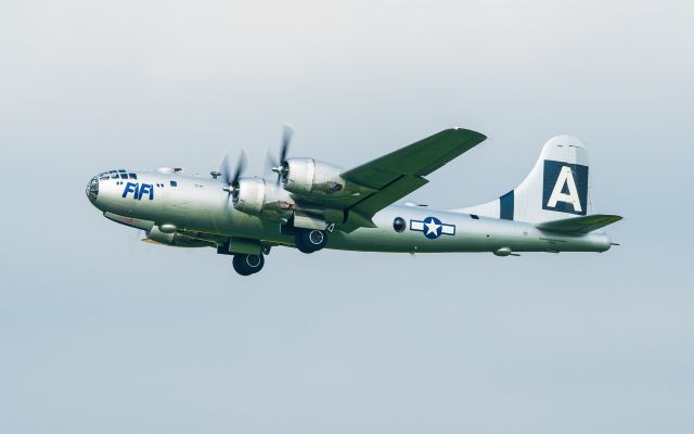 NX529B — - Boeing B-29 Superfortress "Fifi" photographed from near Manassas Regional Airport the day after 4th of July flyover of Washington, D. C.