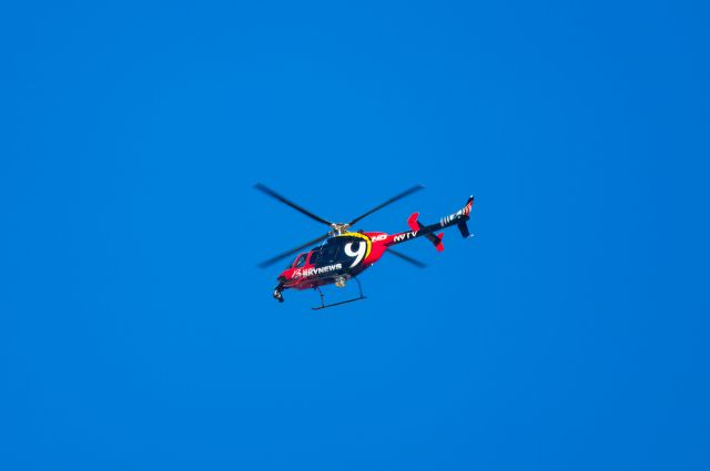 Bell 407 (N9TV) - N9TV (KWTV Oklahoma City, OK) observing commercial fire in SE OKC on February 19, 2024