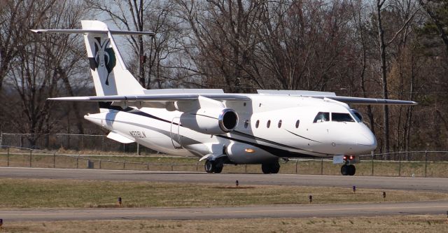 Fairchild Dornier 328JET (N328LN) - A 2000 model Dornier 328JET finishing its landing roll at Thomas J. Brumlik Field, Albertville Regional Airport, AL - March 8, 2021.