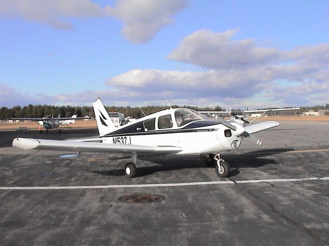 Piper Cherokee (N1537J) - Cherokee 140 on the ground at Sanford, Maine.  Bought that day and flown home to Savannah, GA that evening and the next day.