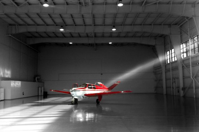 Beechcraft 35 Bonanza (N2041D) - Empty corporate hangar.