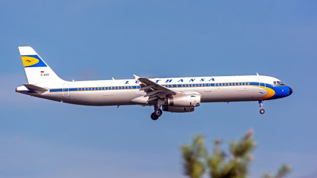 Airbus A321 (D-AIDV) - Retro rulz. Landig at Frankfurt Germany C07
