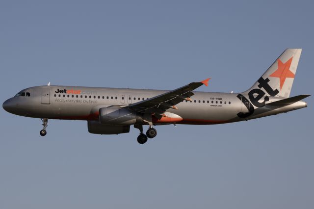 Airbus A320 (VH-VQR) - VH-VQR arriving at Adelaide Airport from Denpasar, Bali, as JQ128.