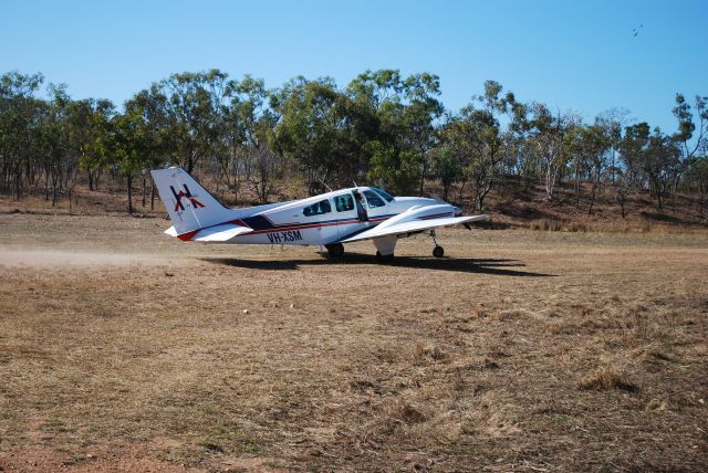 Beechcraft 55 Baron (VH-XSM) - Take off from Mt Bundy Station, Adelaide River, NT