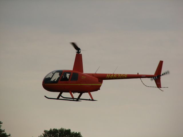 Robinson R-44 (N463DS) - Robinson R44 taking off at Queen City