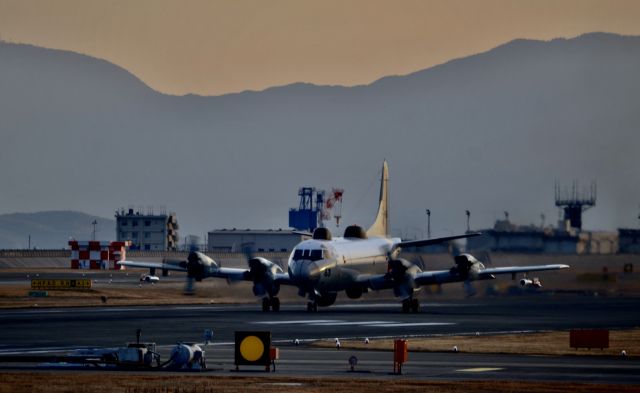 Lockheed P-3 Orion — - Slowing down on Runway 2 after a sortie. 