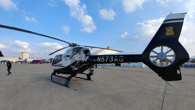 Eurocopter EC-120 Colibri (N573AG) - San Antonio Police Department helicopter at the 2017 San Antonio Airshow-Kelly AFB Annex