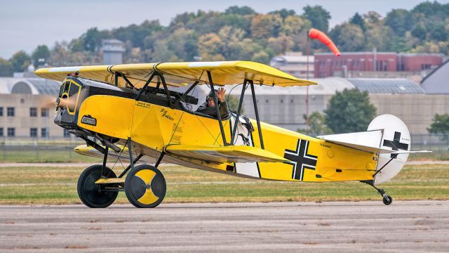 Fokker D-7 Replica (N2466C) - Fokker D-VII replica at Dawn Patrol, NMUSAF, October 7 2022.