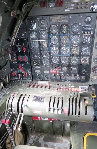 Boeing B-29 Superfortress (N529B) - FIFI at Albany NY. 24 JUNE 2015. The flight engineers panel.