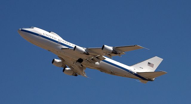 Boeing 747-200 (74-0787) - USAF E-4B National Emergency Airborne Command Post(NEACP) blasting out of Dyess AFB