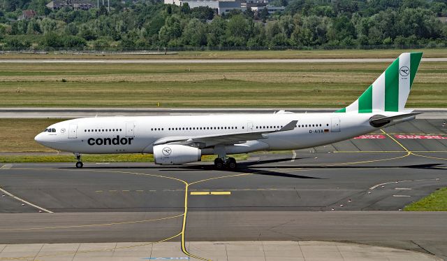 Airbus A330-200 (D-AIYA) - on taxiway M,  DUS/EDDL 22. jun 2022