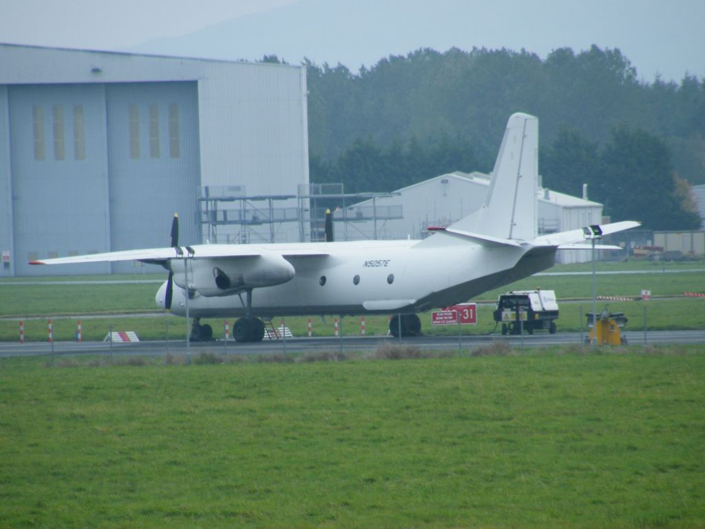 Antonov An-26 (N5057E) - N5057E Antonov 26B CN 77306101  IN SHANNON after diverting from cork the night before due weather.according to local sources here in shannon  it was fog that put him off going into cork.