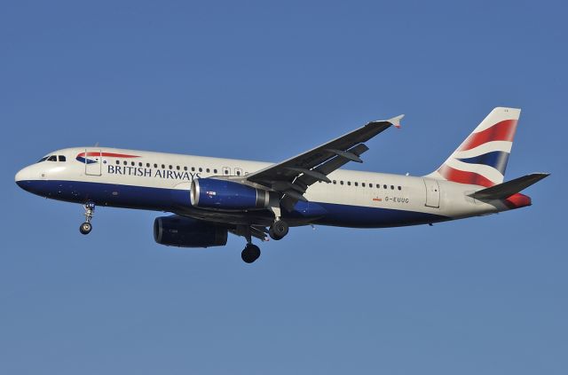 Airbus A320 (G-EUUG) - British Airways - Airbus A320-232 C/N 1829 - G-EUUG - Final to Runway 25R at Brussels - 2005-Jan-16.