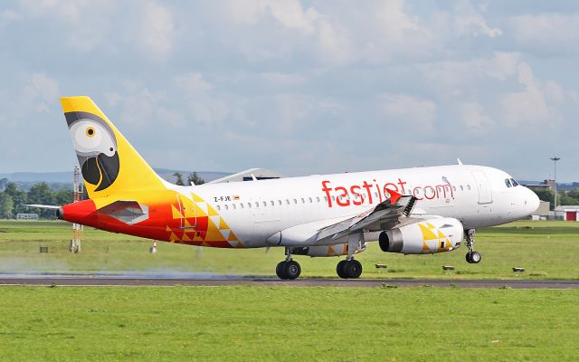 Airbus A319 (Z-FJE) - fastjet zimbabwe a319-131 z-fje landing at shannon from alexandria egypt before going to kemble for scrap 2/6/17.