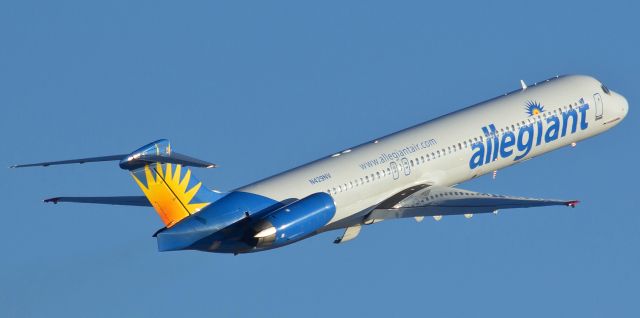 McDonnell Douglas MD-83 (N429NV) - On the climb from Reno Tahoe Internationals runway 16R into a clear blue northern Nevada sky to begin a trip to Las Vegas.