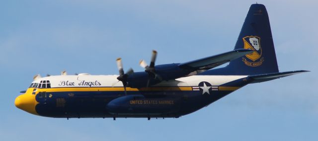 Lockheed C-130 Hercules — - At Wells Street Beach at City of Gary Air Show watching the Blue Angels "Fat Albert" fly by.