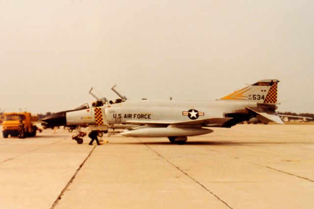 McDonnell Douglas F-4 Phantom 2 (63-7534) - I scanned this photo of a colorful McDonnell Douglas F-4C Phantom II, from the 171st Fighter Interceptor Squadron, Selfridge ANG Base, MI, after I snapped it 38-years ago arriving at Wurtsmith AFB, Oscoda, MI in Aug 1982. Aircraft 63-7354, c/n 559, flew with the 171st from 1978 to 1986. This aircraft is on display at the Selfridge Military Air Museum Air Park, Mt. Clemens, MI. Anyone have suggestions for a good negative scanner? I have hundreds of old negatives and photos to scan.