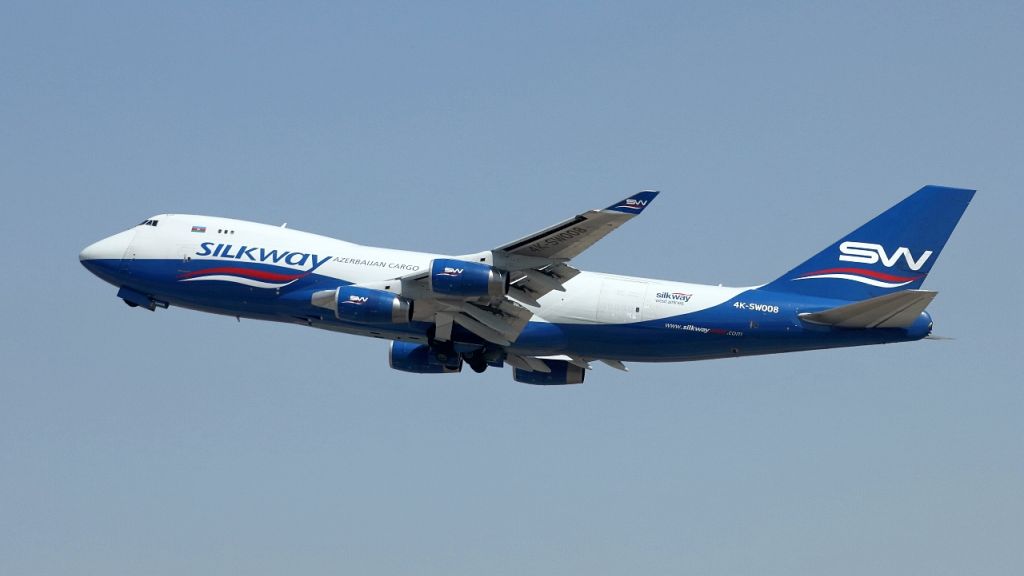 Boeing 747-400 (4KSW008) - 14/04/2018: Cargo flight t/o to Baku.