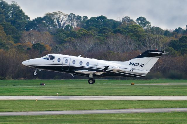 Beechcraft Beechjet (N400JD) - N400JD is a Hawker 400A seen here departing Atlanta's PDK executive airport. I shot this with a Canon 100-400mm IS II lens at the focal length of 271mm. Camera settings were 12700 shutter, F5, ISO 400. Please check out my other aviation photography. Votes and positive comments are greatly appreciated as that helps with my photography's popularity. Inquiries about prints or licensing of this photo can be sent to Info@Flews.com