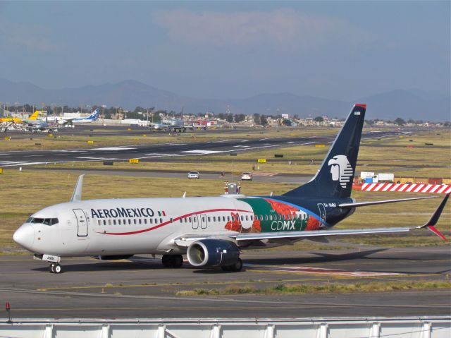 Boeing 737-800 (XA-AMM) - Boeing B737-8MAX XA-AMM MSN 39944 of AeroMexico with "CDMX Livery" at Mexico City International Airport (11/2021).