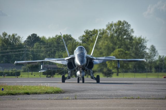 McDonnell Douglas FA-18 Hornet — - Aggressor F/A-18 taxiing in