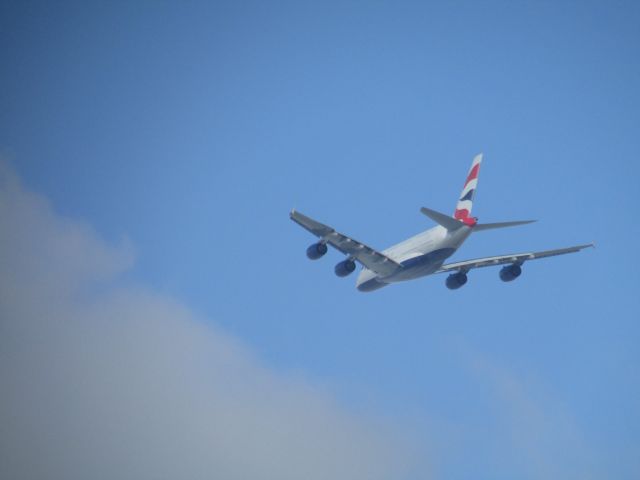 Airbus A380-800 — - Over Battersea London BA A380 descent into LHR