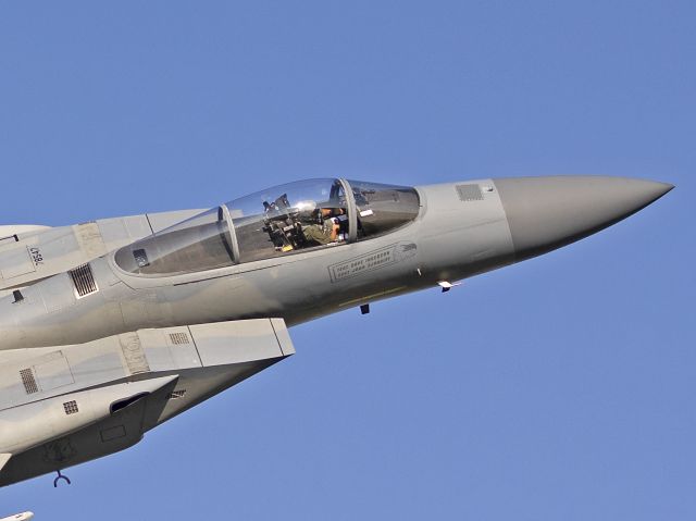 McDonnell Douglas F-15 Eagle (78-0547) - A look inside this Captains’ office inside an F-15C Eagle of the 173d Fighter Wing, Oregon Air National Guard, Kingsley Field, Oregon, late yesterday afternoon, 9 Sep 2022, at Airshow London Skydrive 2022.