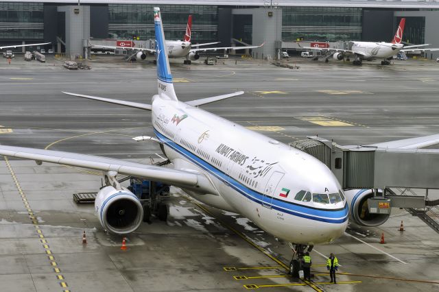 Airbus A330-200 (9K-APA) - 30th Oct., 2020: An aircraft named "Boom!" operated by Kuwait Airways is seen parked at the gate at Istanbul's New Airport. She is one 5 Airbus A330-200s in the airline's fleet. (See http://www.planexplorer.net/Xploregallery/displayimage.php?pid=1686 ) 