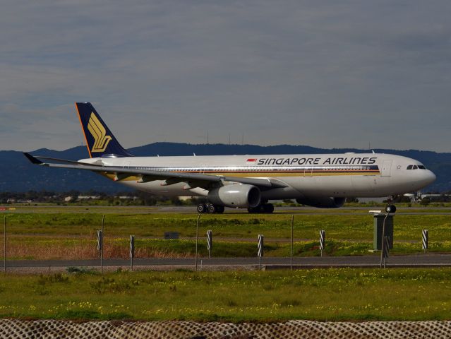 Airbus A330-300 (9V-STO) - On taxi-way heading for take off on runway 05, for flight home to Singapore. Thursday, 12th July 2012.