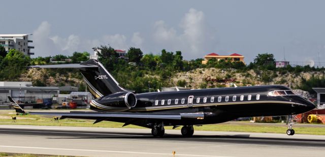 Bombardier Global Express (G-CEYL) - Global BD700 G-CEYL seen landing at TNCM St Maarten.