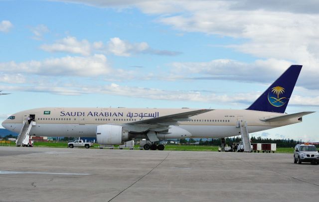 Boeing 777-200 (HZ-AKA) - Diversion to Goose Bay, NL  Flt# SVA21