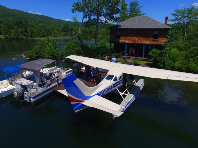 Cessna T206 Turbo Stationair (N9851Z) - Squam Lake NH Carns Cove.  (Courtesy of Ryan Grady Drone Flights)