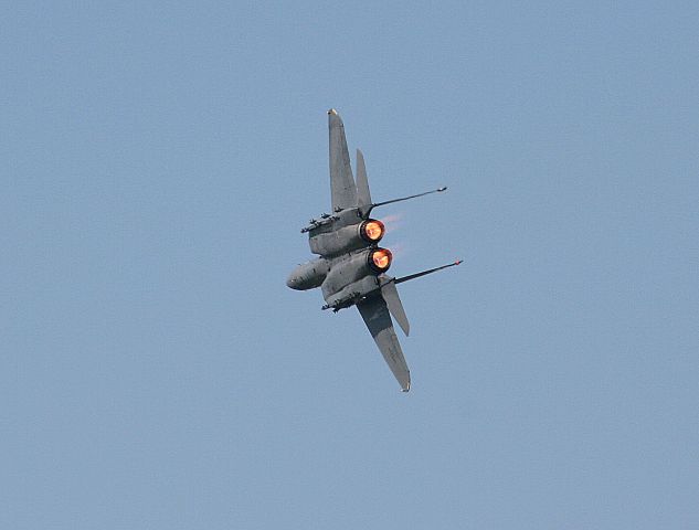 F15E — - An F-15E practices before Wings Over Whiteman 2009.