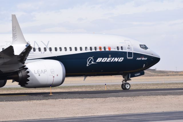 Boeing 737-900 (N7379E) - The Boeing 737-9 MAX doing headwind testing at KIDA.