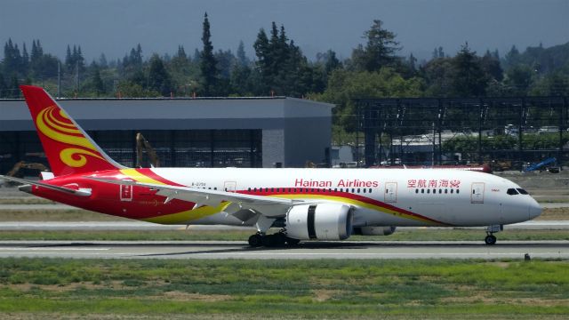 Boeing 787-8 (B-2759) - B-2759 Hainan Airlines Boeing 787-8 Dreamliner - cn 38056 / ln 274br /First Flight * Mar 2015br /Age 0.3 Yearsbr /2015-06-15 HU7989 Beijing (PEK) San Jose (SJC) 15:08-->Landed 11:43br /中国海南航空，北京飞圣何塞，首航，第一次在圣何塞SJC降落。