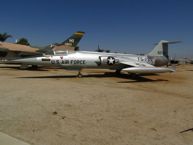 Canadair CL-201 Starfighter (56-0755) - A Lockheed F-104A "Starfighter" on display at March Field Air Museum. 