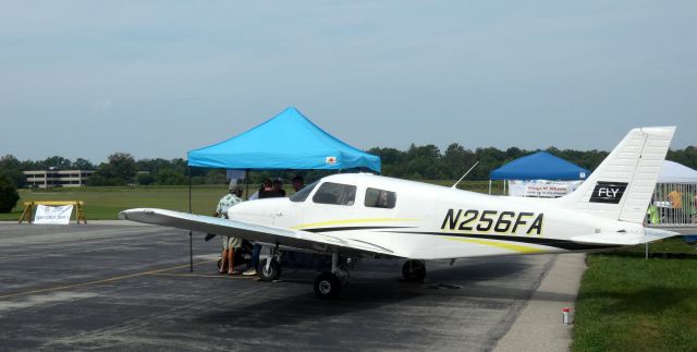 Piper Cherokee (N256FA) - Shown here is a 2022 Piper PA-28-181 Pilot 100i Cherokee at the Wings and Wheels Event in the Summer of 2023.