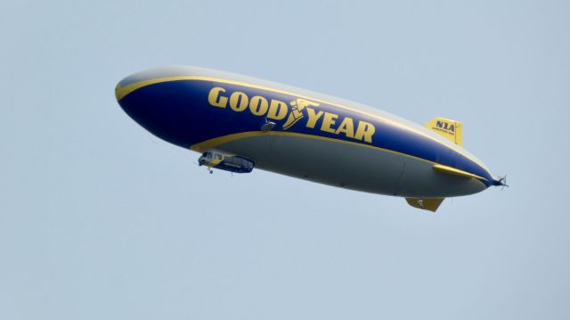 Unknown/Generic Airship (N1A) - Goodyear Blimp Flying over Leroy Ny Airstrip (5G0)