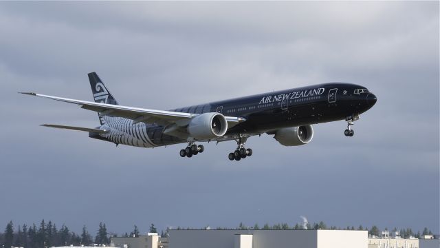 BOEING 777-300 (ZK-OKQ) - BOE55 on final approach to runway 16R to complete a test flight on 1/5/12. (LN:984 cn 40689).