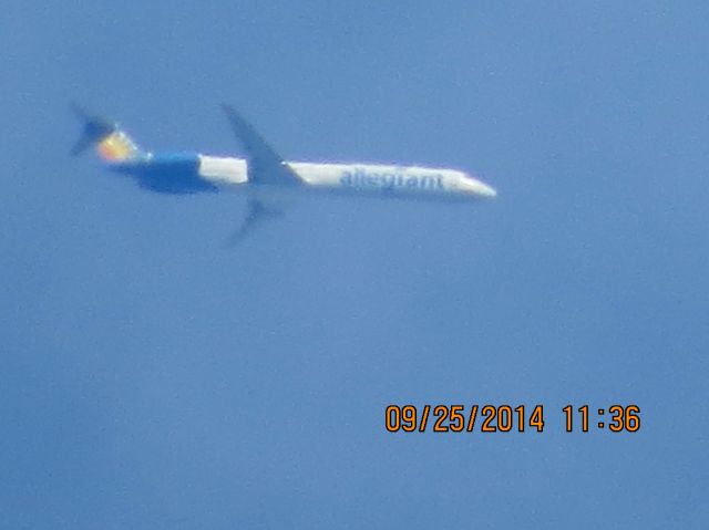 McDonnell Douglas MD-83 (N406NV) - Allegiant Airlines flight 116 from AZA to SGF over Southeastern Kansas at 28,000 feet.