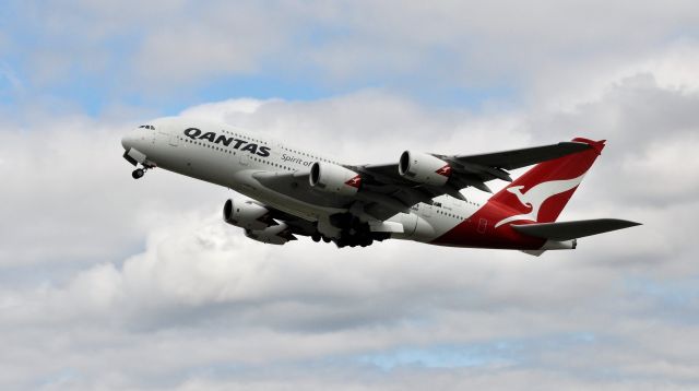 Airbus A380-800 (VH-OQI) - Near to Rising Sun pub & ESSO garage off Southern Perimter Rd