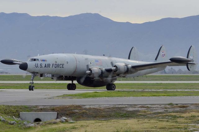 Lockheed EC-121 Constellation (N548GF) - Lockheed EC-121T Warning Star  N548GF taxis to the ramp at the conclusion of its final flight on January 14, 2012