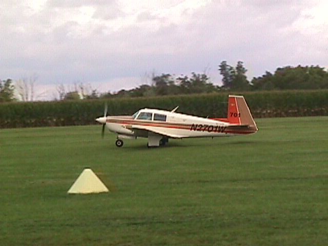 Mooney M-20 (N2701W) - Taking off from Red Stewart Airfield in waynesville ohio