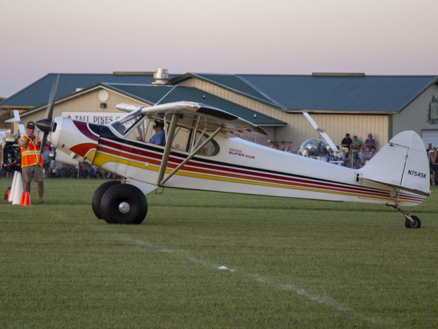 Piper L-21 Super Cub (N7545K) - STOL competition at OSH 18. 24 JUL 2018.