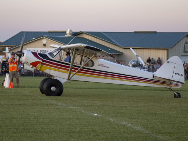 Piper L-21 Super Cub (N7545K) - STOL competition at OSH 18. 24 JUL 2018.