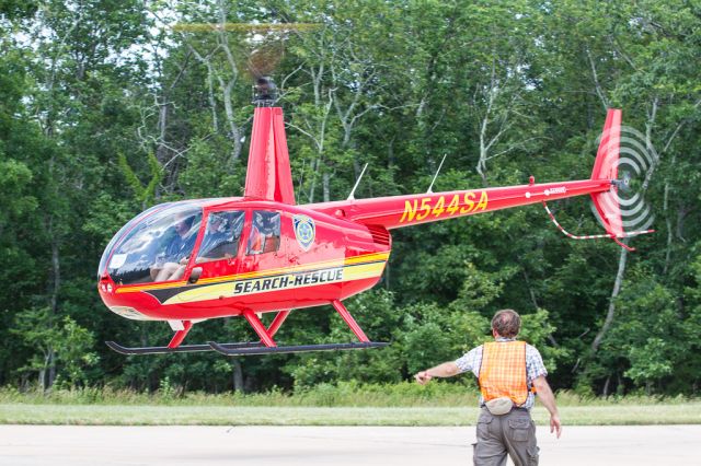 Robinson R-44 (N544SA) - Virginia Search-Rescue Robinson R44-II departing the 9th Annual Become A Pilot Day at the Smithsonian National Air and Space Museum's Udvar-Hazy Center at Dulles.
